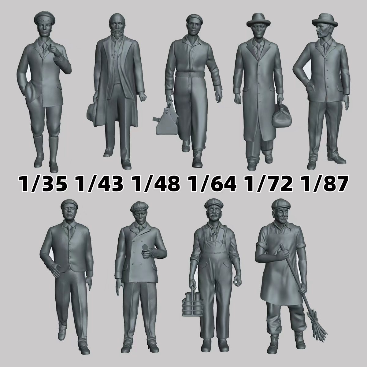 Model Kit Italeri - Town Resident Civilians Man Resin Figures