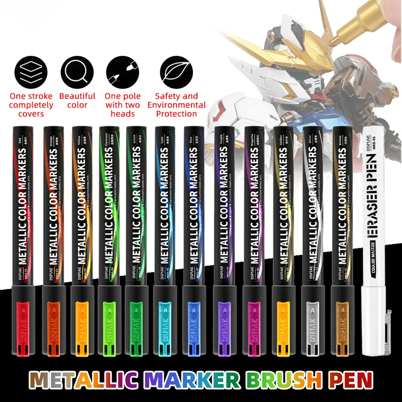 Model Kit Markers - Metallic Markers Colouring Pens for Mech