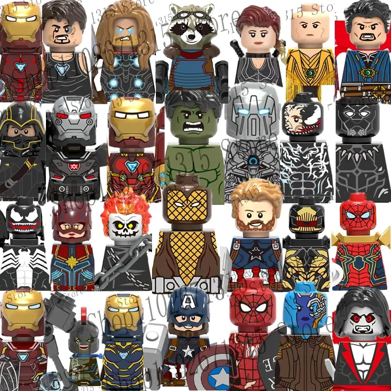 Model Kit Iron Man - Marvel Avengers Superhero Building Blocks Iron