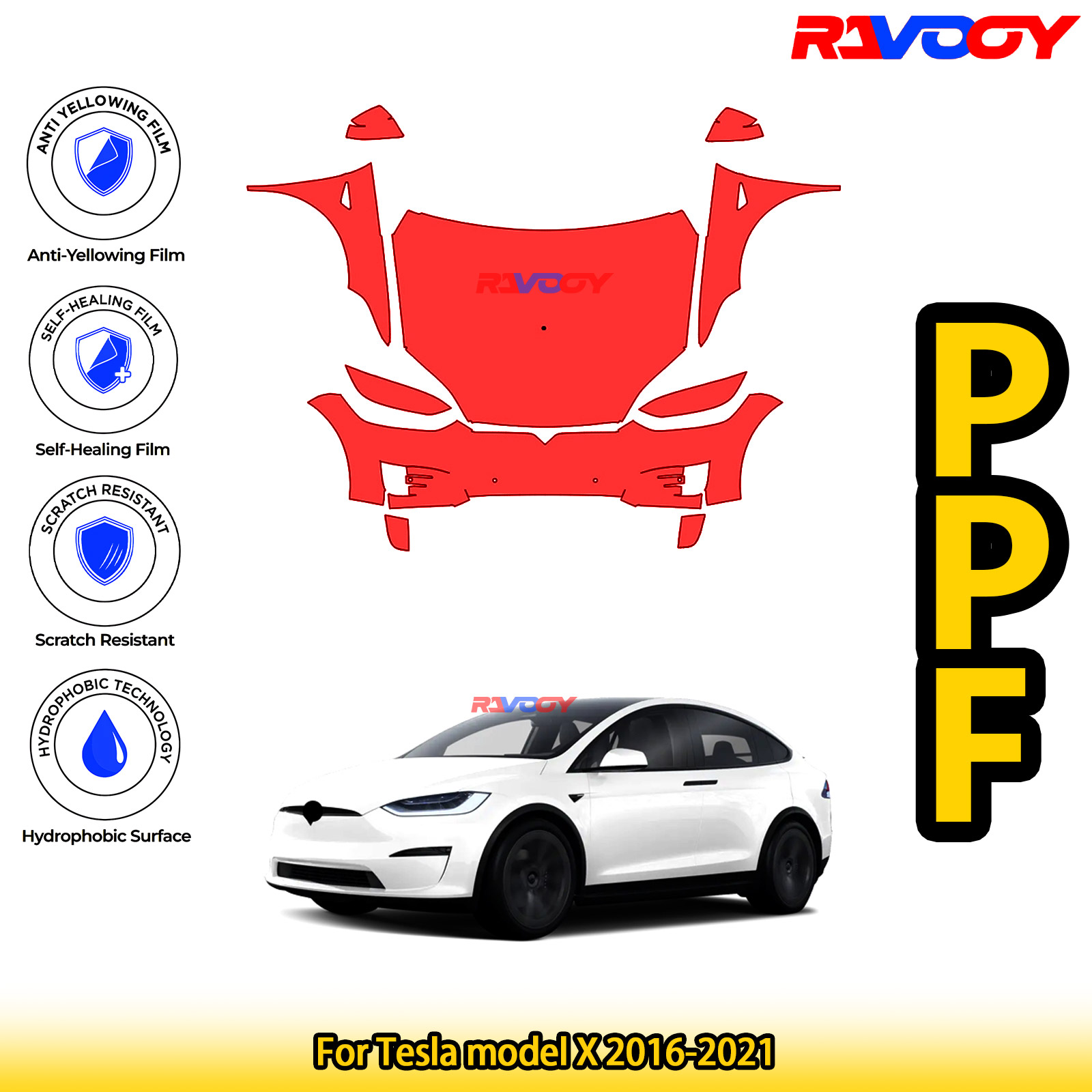 Paint Model Kit - For Tesla model X 2016-2021 Glossy