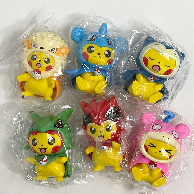 Model Kit Pokemon - Pokemon Cartoon Cross-dressing Pikachu Snorlax Psyduck