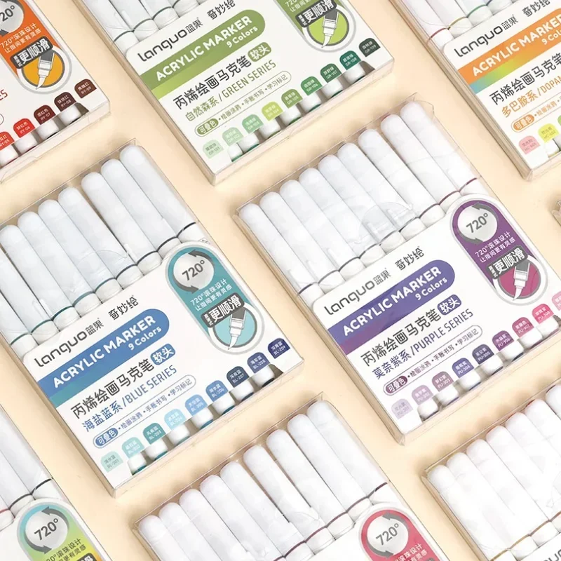 Model Kit Markers - LANGUO 171/9 Colors Direct Liquid Acrylic