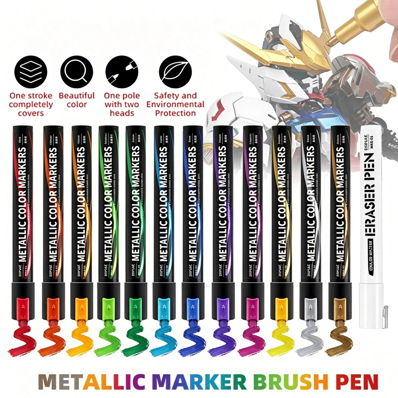 Model Kit Markers - Metallic Markers Colouring Pens for Mech