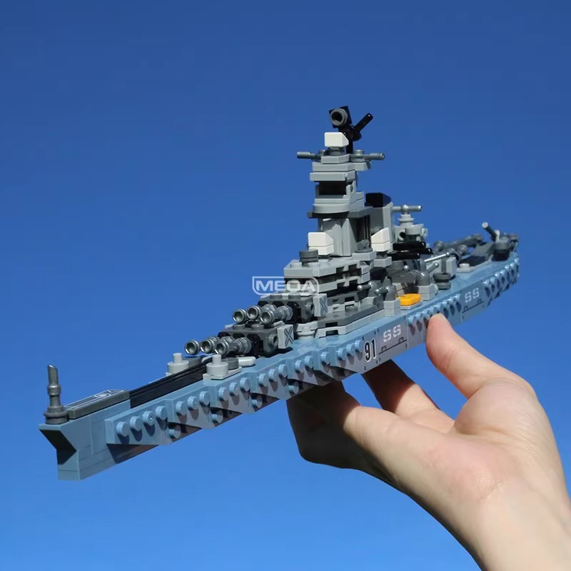 Model Kit Uss Missouri - 630pcs USS Missouri BB-63 Building Brocks