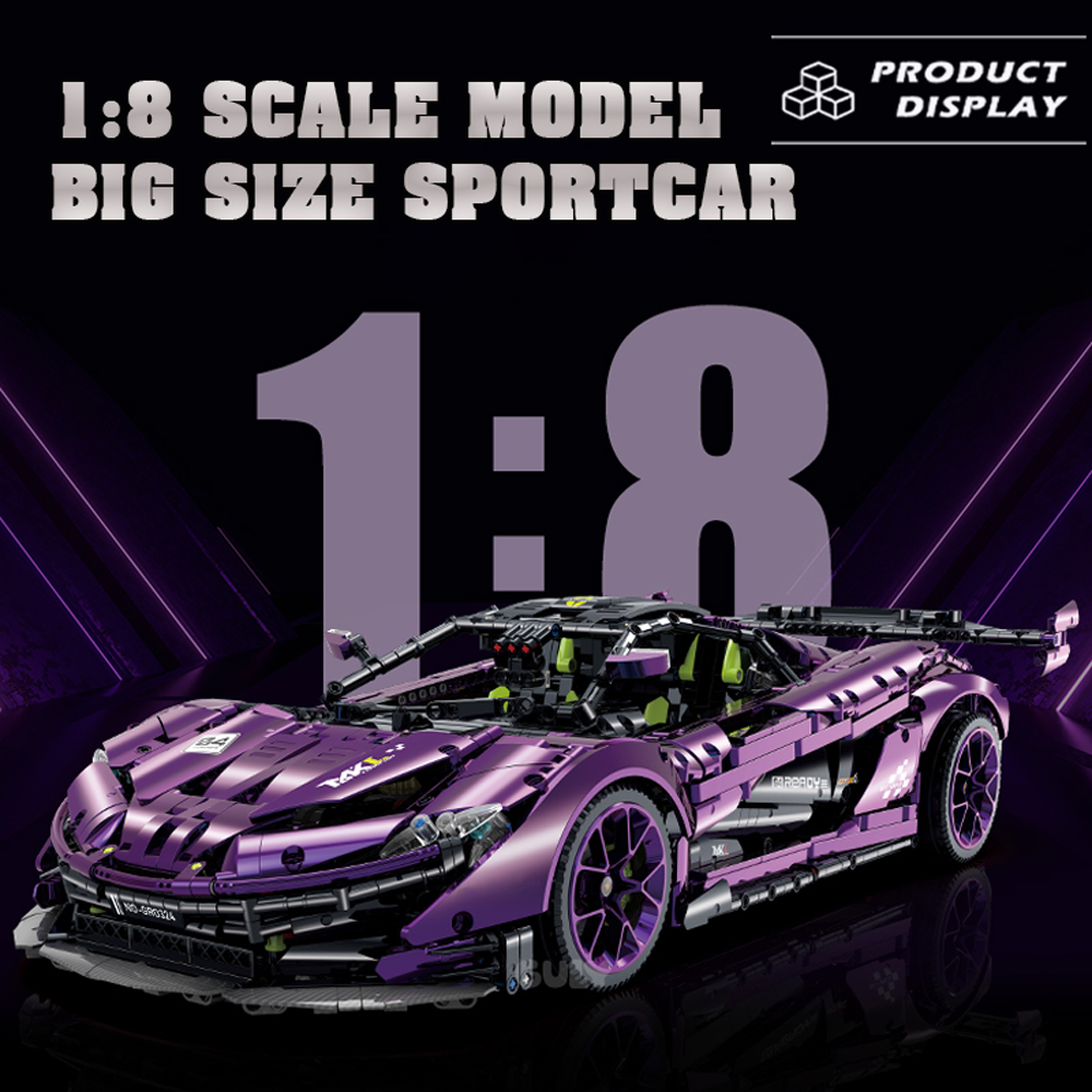 Model Kit Lamborghini - 1:8 Scale Supercar Model Building Block