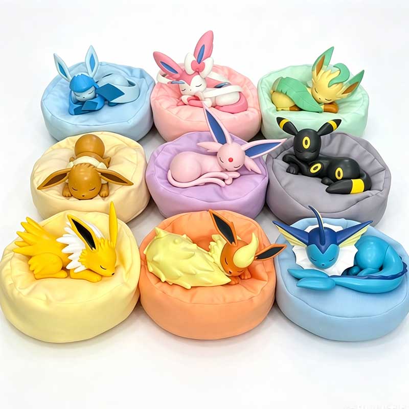 9pcs Anime Pokémon Eevee Figur - đánh giá và giá Model Kit Pokemon