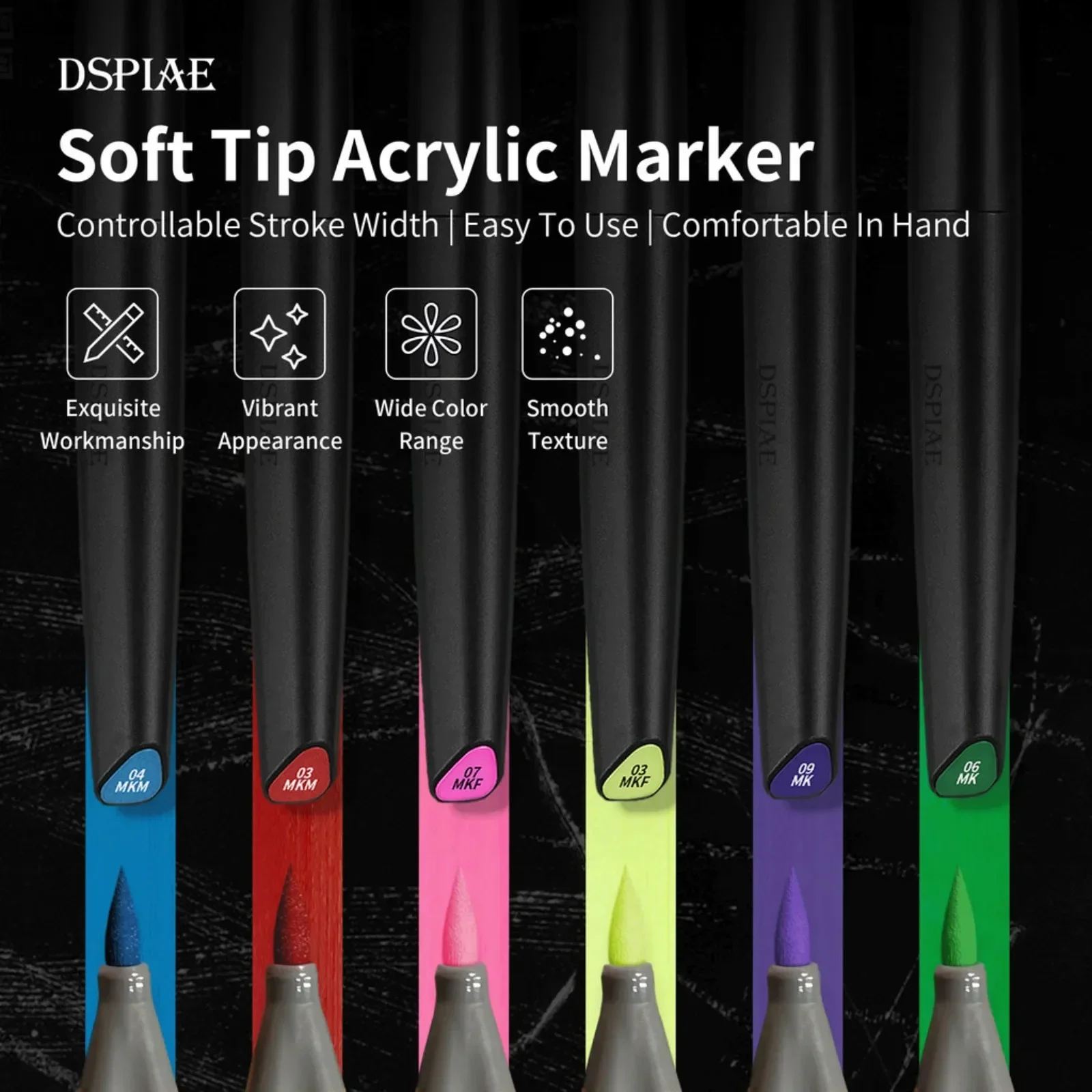 DSPIAE Soft Tip Water-based Ma - đánh giá và giá Model Kit Markers