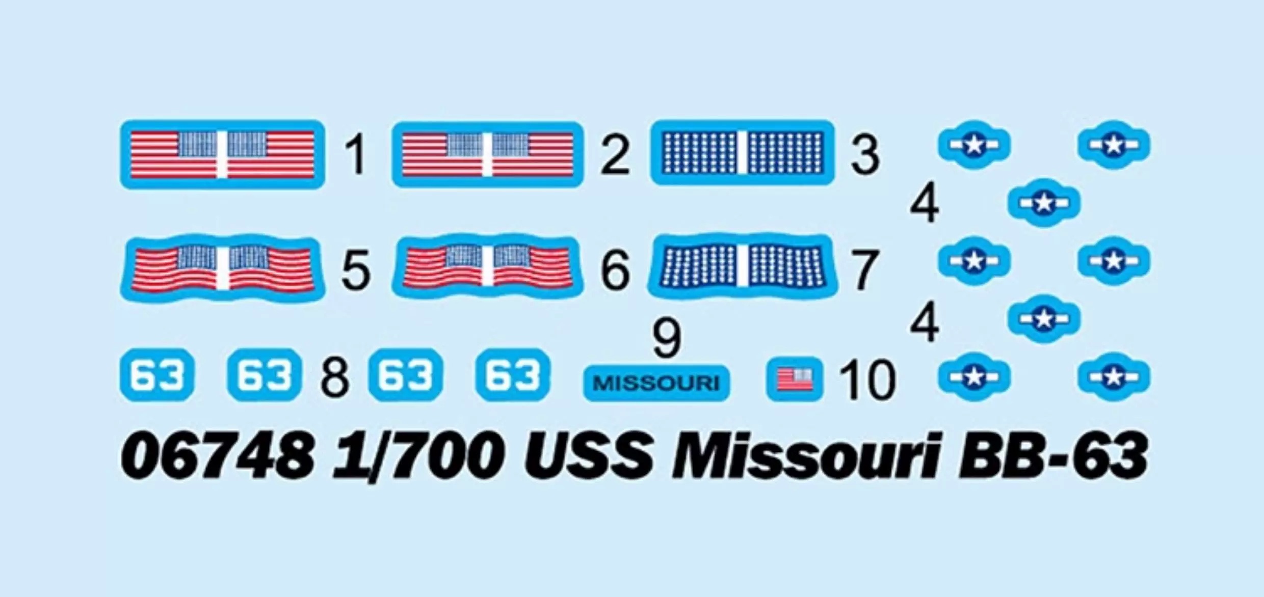 Trumpeter 06748 1/700 Scale US - đánh giá và giá Model Kit Uss Missouri