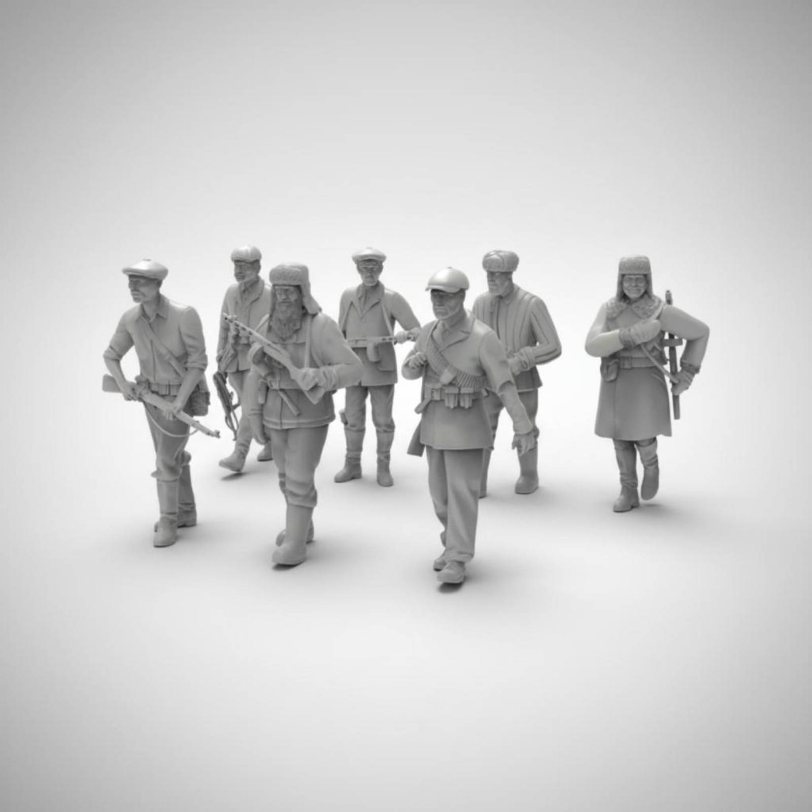 7 Pieces World War II Soldier  - đánh giá và giá Model Kit Figures
