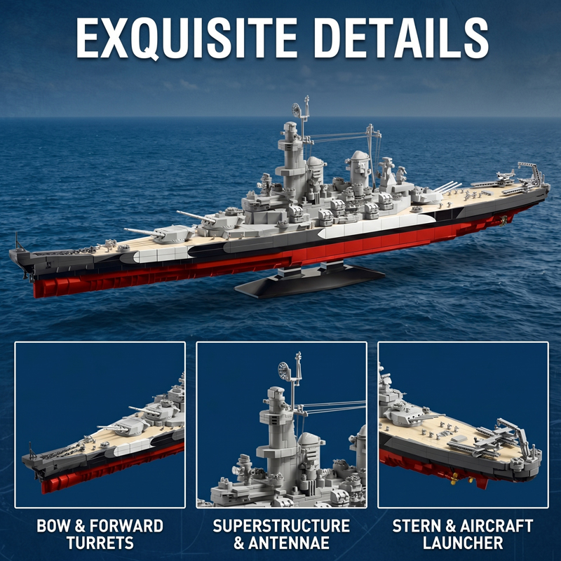 2568PCS USS Missouri Battleshi - đánh giá và giá Model Kit Uss Missouri